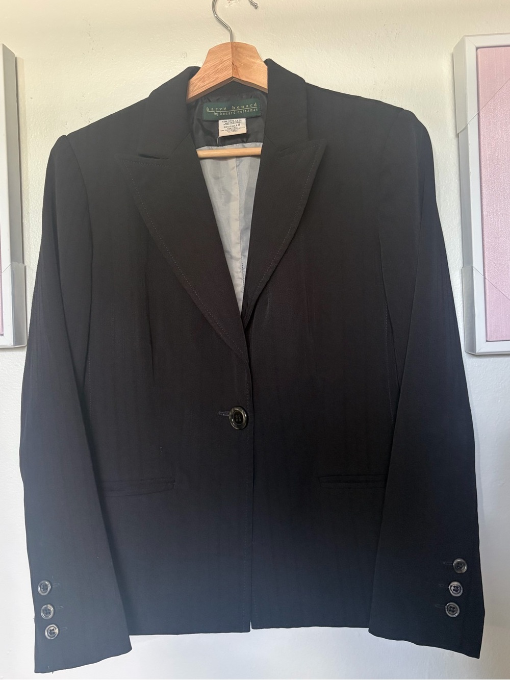 VINTAGE HERVÉ BERNARD BLACK BLAZER